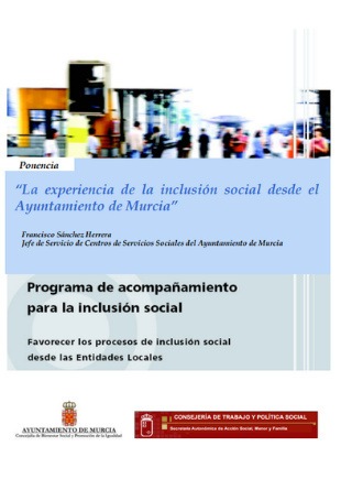 Ponencia La experiencia de la inclusión social desde el Ayuntamiento de Murcia