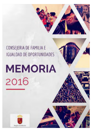 Memoria 2016 Consejería de Familia e Igualdad de Oportunidades
