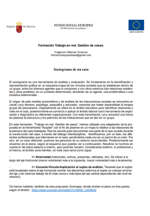 Formación Trabajo en Red. Gestión de casos. Sociograma