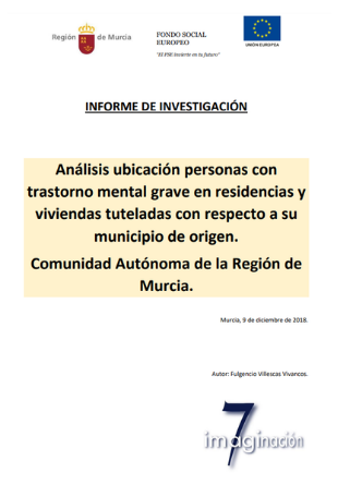 Análisis ubicación personas con trastorno mental grave en residencias y viviendas tuteladas con respecto a su municipio de origen