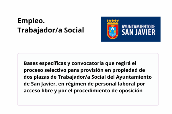 Empleo público. Ayuntamiento de San Javier