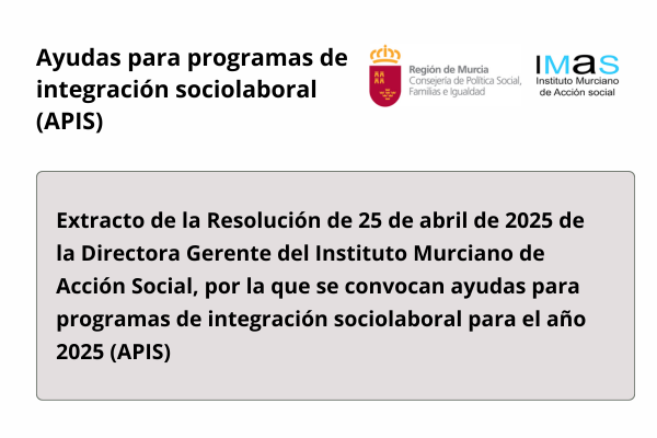 Ayudas para programas de integración sociolaboral