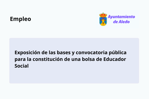 Empleo. Ayuntamiento de Aledo