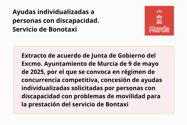 Convocatoria de ayudas a personas con discapacidad