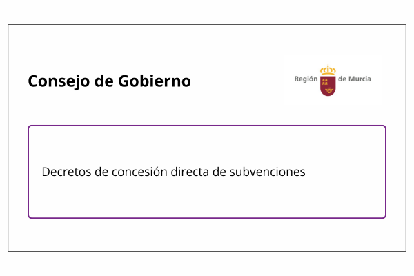 Decretos de concesión directa de subvenciones