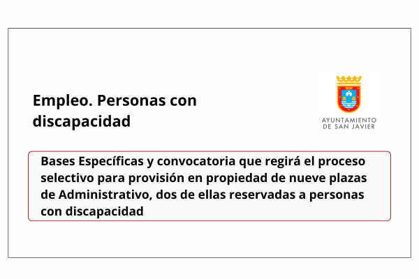 Empleo. Ayuntamiento de San Javier