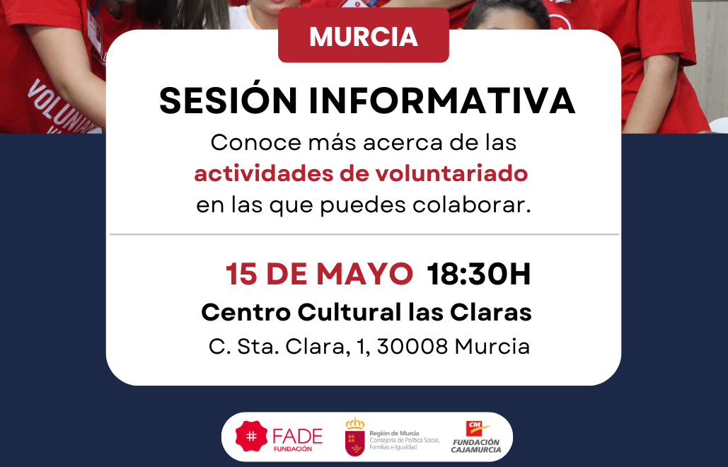Sesión informativa de voluntariado FADE en Murcia
