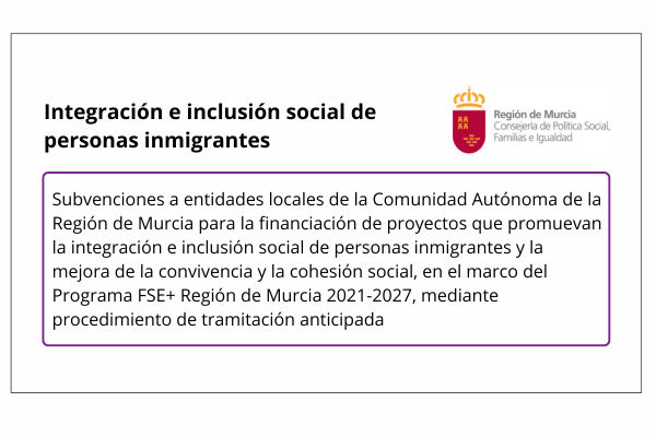 Integración e inclusión social de personas inmigrantes