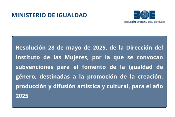 Subvenciones para fomento de la igualdad de género