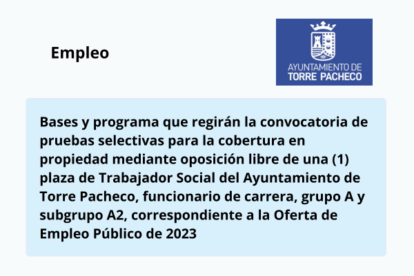 Empleo. Ayuntamiento de Torre Pacheco