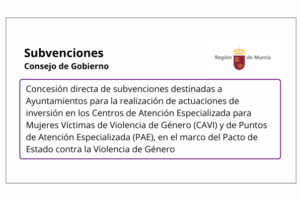 Subvenciones / CAVI y PAE