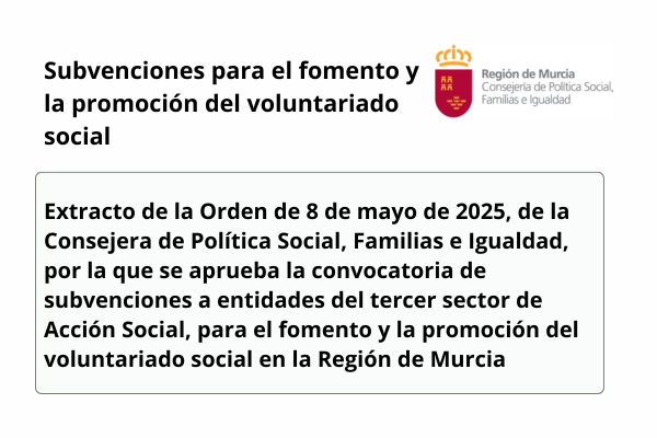 Fomento y promoción del voluntariado social
