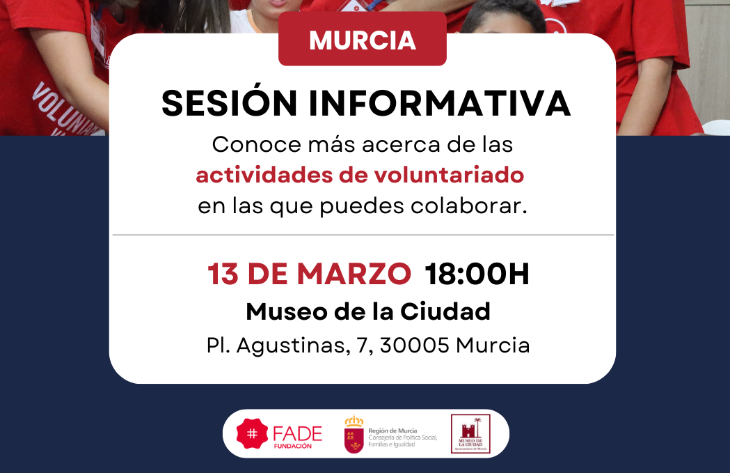 Sesión informativa de voluntariado FADE en Murcia