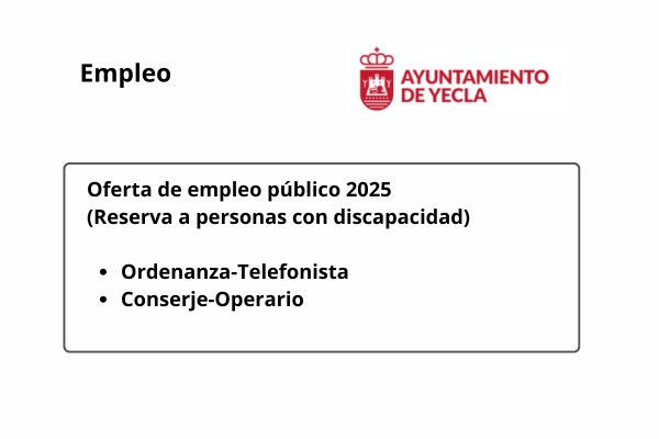 Empleo. Ayuntamiento de Yecla