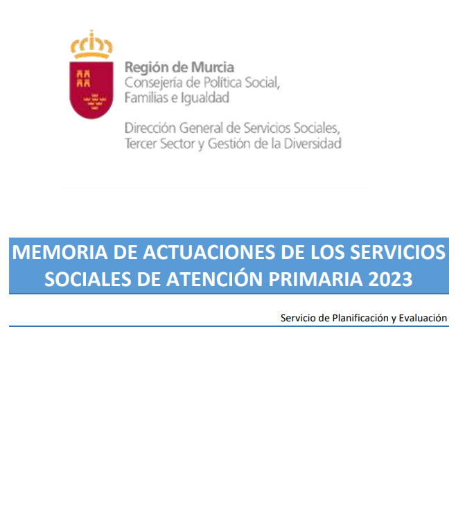 Memoria de actuaciones de los Servicios Sociales de Atención Primaria 2023