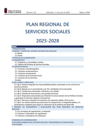 Plan Regional de Servicios Sociales 2025-2028