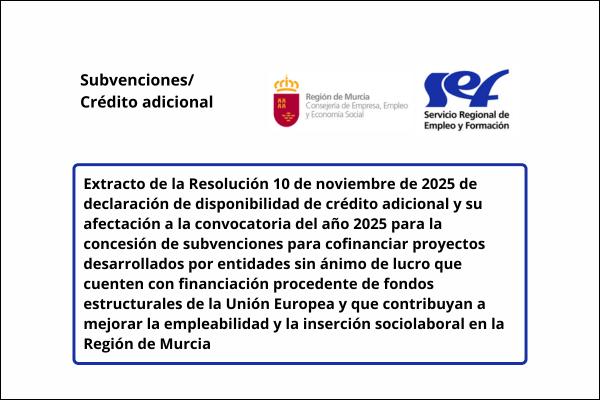 Subvenciones/Crédito adicional