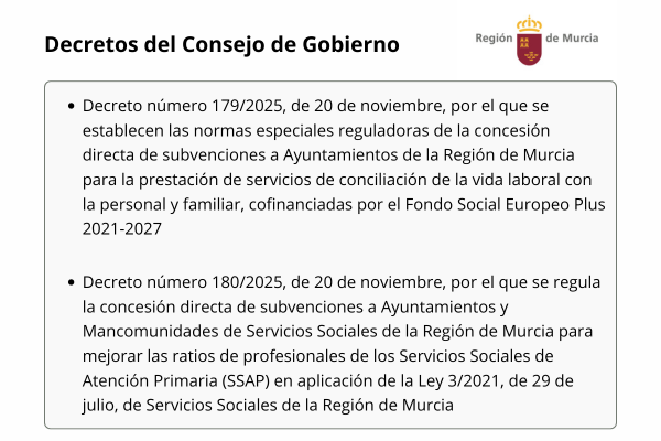 Subvenciones a ayuntamientos