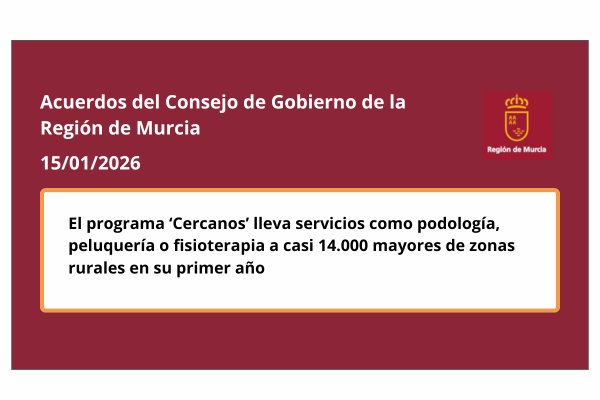Acuerdos del Consejo de Gobierno de la Región de Murcia