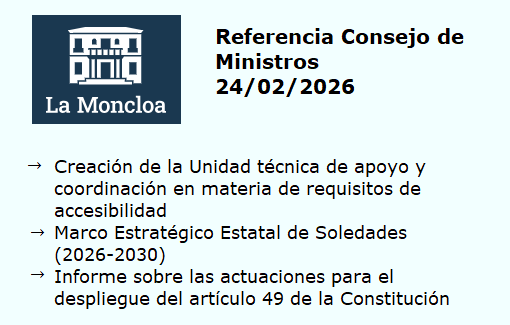 Acuerdos del Consejo de Ministros de 24 de febrero de 2026